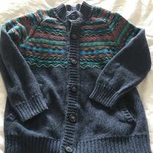 Tea Collection  Button Up Mock turtle neck Sweater/Cardigan Size M 6-7